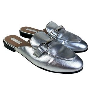TOPSHOP KYLIE SILVER BLACK AND CREAM FLATS & LOAFERS WOMEN’S SIZE 5.5